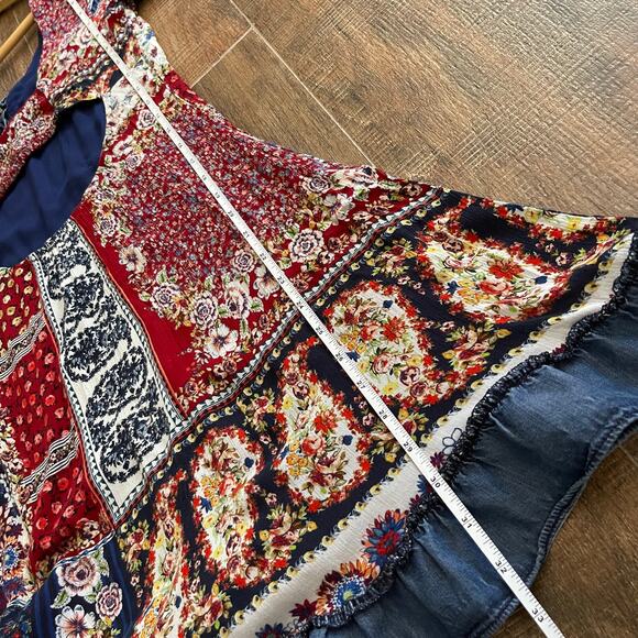 PATCHWORK FESTIVAL Bohemian Women's Dress by Studio F Size 6 - Picture 8 of 8